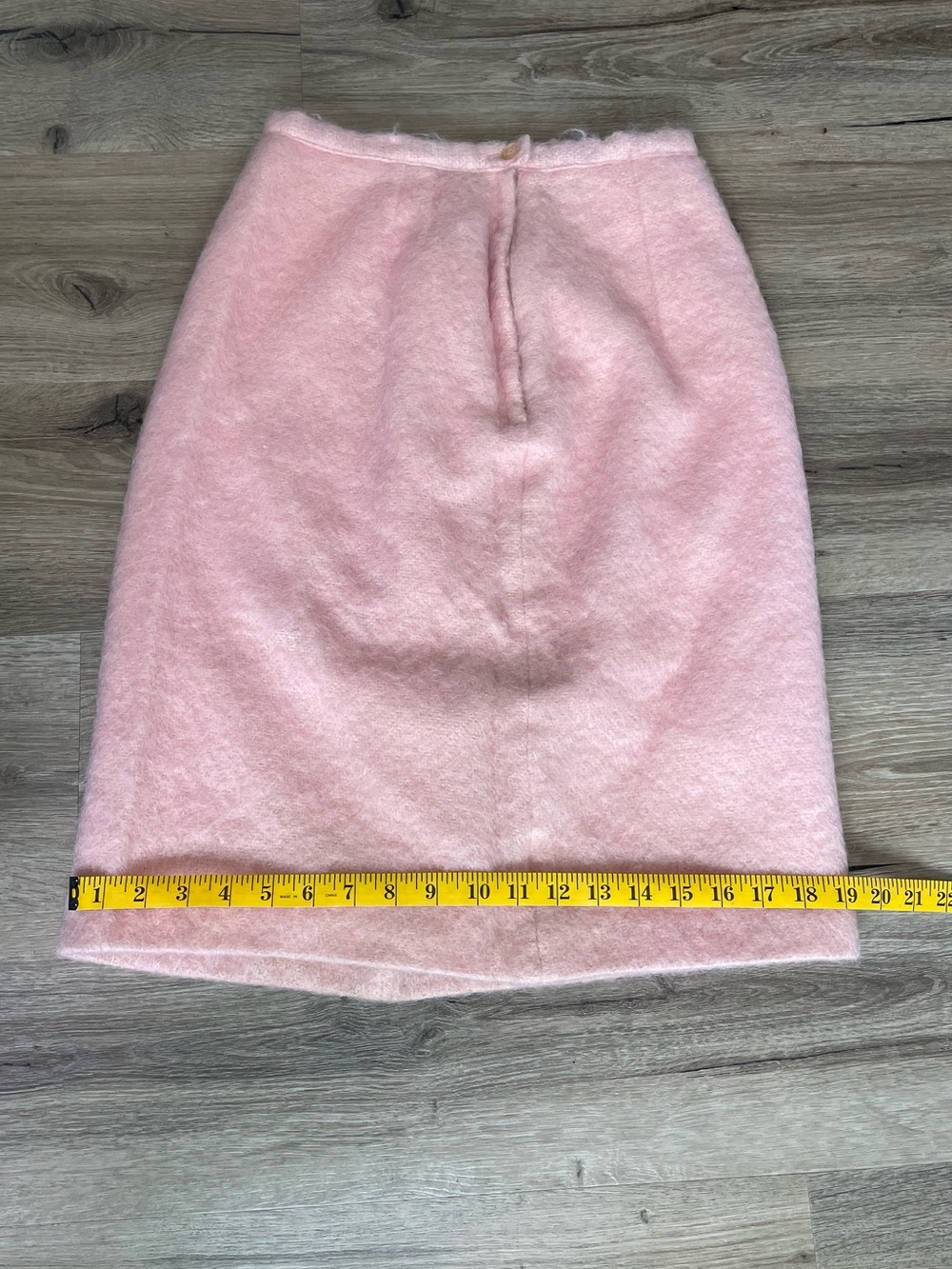 Vintage 1960s Bobbie Brooks Pink Angora Wool Skirt Suit Set USA Women's 2 Pc - Picture 11 of 12